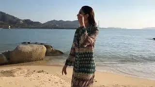 Boho Maxikleid Langarm Kleid Mit Blumenmuster Sommer Strandkleid 2020