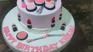 Makeup Theme cake Making|| Makeup Kit cake design|| #shorts #viral #youtubeshorts #ytshorts #cake