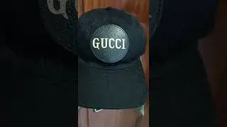 BON&Eacute; GUCCI DE BEISEBOL DE LONA PRETA  GG