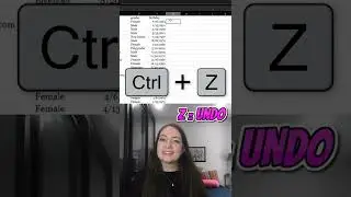 Ctrl + Z // Excel Hot-Keys A-Z #shorts