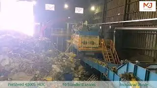 Shredding industrial waste - M&J 4000s primary shredder