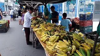 Na Feira livre banana ao mentou pre&ccedil;o 