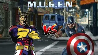 All Might ( Anime ) vs Captain America ( Marvel Comic ) | M.I.G | Super Hero Mugen Battle