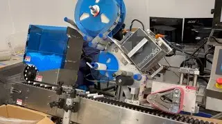 High-Speed Print & Apply Label Applicator with Hopper for Round Containers