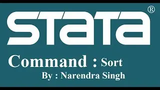 #StataTutorial : Sort command #StataForBeginners