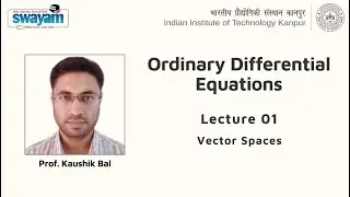 Lecture 01 : Vector Spaces