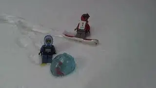 Lego Snowboarding and Skiing Stopmotion in REAL Snow!!