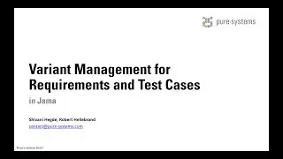 Variant Management for Requirements and Test Cases in Jama