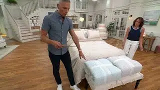 Berkshire Gingham Comforter & Sham Set with Lace Trim on QVC