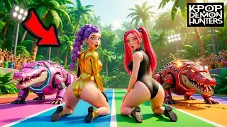 RUMI vs MIRA 😳 CROCODILE RACE | K-Pop Demon Hunters
