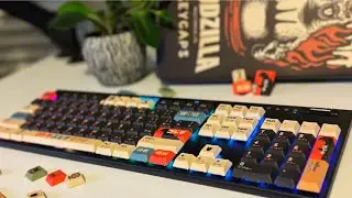 Keytok Black Classic Godzilla Keycaps on Redragon K618 Pro Keyboard | Keytok Smile PBT Keycaps