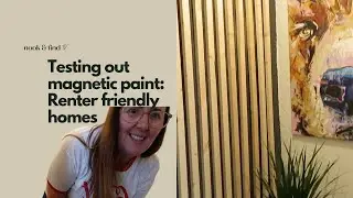 CREATING A HOME RENTERS SERIES PART ONE -  Magnetic Paint to create this wood panelling feature wall