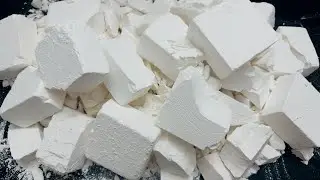 Fresh Broken Gym Chalk  Water  Crush | Sizzling Sounds | Paste play | ASMR