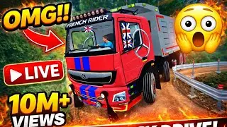 😱 INDIAN BARATH BENZS OFF ROAD 12 WHEELER TIPPER TRACK DRIVING | BUS SIMULATOR INDONESIA |