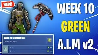 The GREEN A.I.M Skin WEEK 10 Reward! *Week 10 Challenges Skin* (Fortnite)