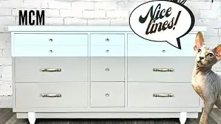 MCM Dresser idea/ Waverly Paint/ How to get perfect lines!