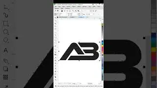 Creative Letter A+B Logo Design in Coreldraw #shorts
