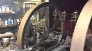 Starting 25 HP Ball oil field engine by hand