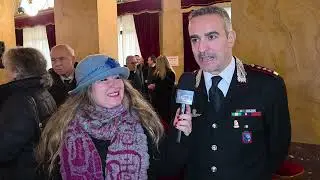 Colonnello Valerio Marra ComandanteProvinciale Carabinieri Rieti presentato inTV da Emanuela Petroni