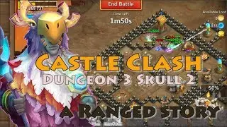 CASTLE CLASH DUNGEON 3 SKULL 2 [5 RANGE HEROES] D3S2