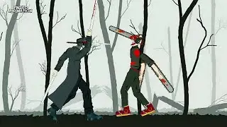 Black Denji vs Katana Man