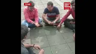 MPSC students protest in Pune by playing kid's games; Protest against reservation...