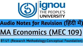 MA Economics Notes | MEC 109 | Research Methods in Economics| IGNOU Exam Note | #ignou #maeconomics 