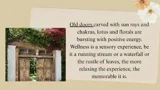 Elements of Wellness Design, Rustic Wood Furniture
