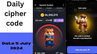 5 July daily cipher code | Solving Today's Daily Cipher Code | Hamster Kombat Mystery | 5/7/2024
