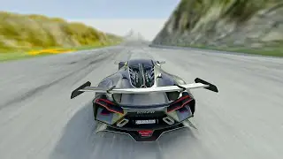 BeamNG Drive: Mega Down Hill Destruction | Slow Motion POV Experience
