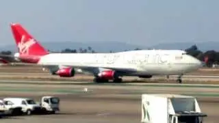 Virgin Atlantic VS 7 arriving at LAX from London Heathrow