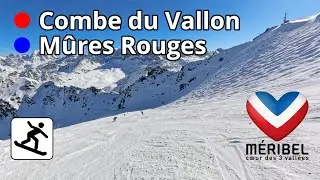 Snowboarding Les Trois Vall&eacute;es, M&eacute;ribel - Mont Vallon - Combe du Vallon, M&ucirc;res Rouges