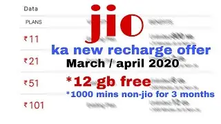Jio Special Rs.11, Rs.21, Rs.51,Rs.101 Plan with upto 12GB 4G Data | Reliance JIO New Plans, Dj nath