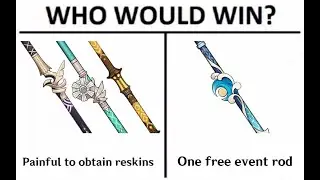 [Genshin short] fishing rods vs raimei comparison