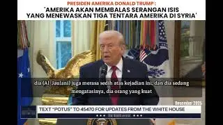 AMERIKA AKAN MEMBALAS SERANGAN ISIS YANG TEWASKAN TIGA TENTARA AMERIKA DI SYRIA