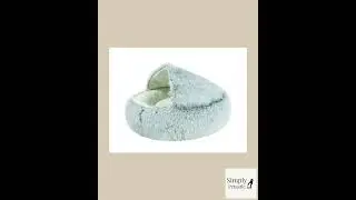 Cat Bed Round Plush Dog Warm Bed House Soft Long Deep Sleeping Pet for Small Animals Fuzzy Furry ...