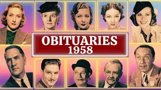 Deaths in 1958s Part 01 OBITUARIES TV