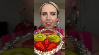 Using Real Fruit to Do Your Makeup #asmr 🍉🍊🥝🍓🫐
