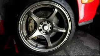 greddy front 6 piston brakes install on the RX7 FD