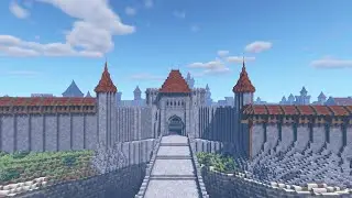 Let's build a Medieval City | Episode 5: The city walls are complete | Minecraft Timelapse