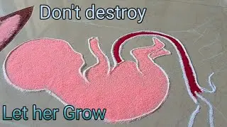 Save girl child rangoli | Save girl child rangoli for competition | Rangoli for competition/rangoli