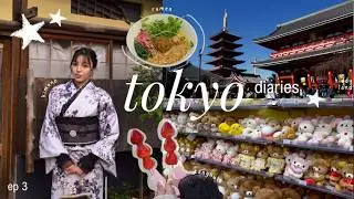 JAPAN VLOG 🍓⋆.&deg; wearing kimono, shopping in tokyo, mochitsuki, japanese food