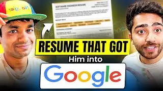 The RESUME That Got Him Into GOOGLE 🚀
