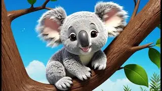 🐨 Koala Sleeps on a Tree &ndash; 3D Animated Nursery Rhyme for Kids | Fun Animal Song