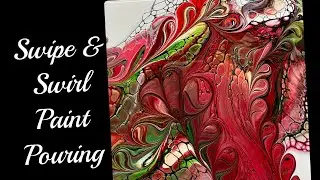 (1119) Swipe and Swirl Technique, See Swiping Tools, Acrylic Paint Pouring