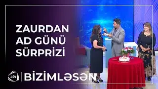 Zaur Baxşəliyev canlı efirdə onun üçün TORT KƏSDİ / Bizimləsən