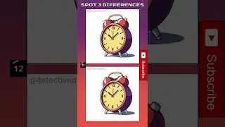 🕵️&zwj;♀️ Spot 3 Differences Challenge! &ndash; 443 🔍 #clock