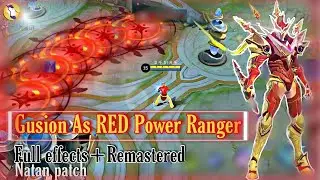 Gusion As Red Power Ranger Remastered Customized  Script Natan patch by YHA