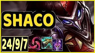SHACO VS JARVAN IV - 24/9/7 KDA JUNGLE GAMEPLAY