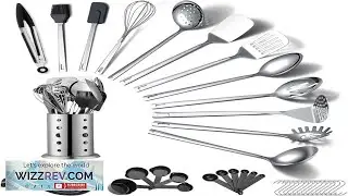 Stainless Steel Kitchen Utensils Set 40 Pieces Cooking Utensil Set with Utensils